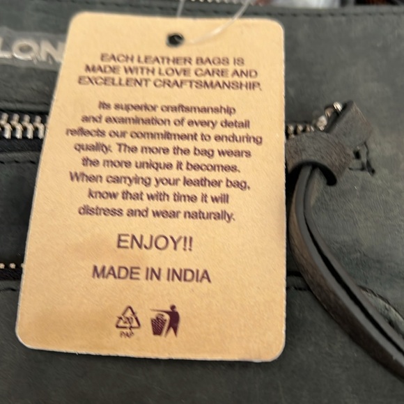 New Estalon Charcoal Leather crossbody bag - Picture 7 of 7